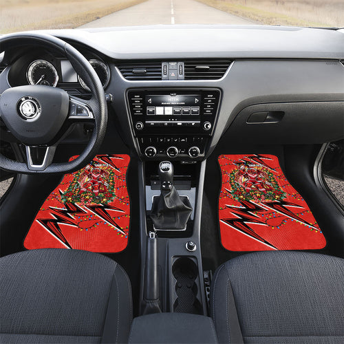 Personalized St. George Illawarra Dragons Rugby Christmas Car Mats Holiday Mascot Graphic Art Festive Lights Bow