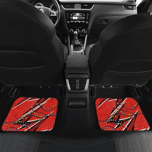 Personalized St. George Illawarra Dragons Rugby Christmas Car Mats Holiday Mascot Graphic Art Festive Lights Bow