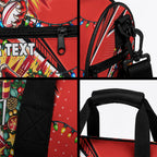 Personalized St. George Illawarra Dragons Rugby Christmas Duffle Bag Holiday Mascot Graphic Art Festive Lights Bow