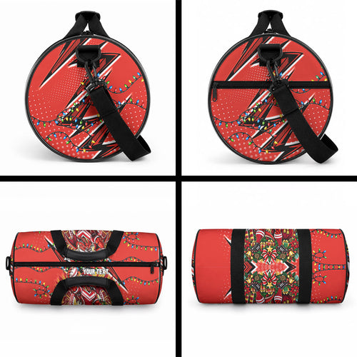 Personalized St. George Illawarra Dragons Rugby Christmas Duffle Bag Holiday Mascot Graphic Art Festive Lights Bow
