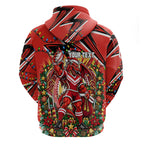 Personalized St. George Illawarra Dragons Rugby Christmas Hoodie Holiday Mascot Graphic Art Festive Lights Bow