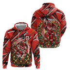 Personalized St. George Illawarra Dragons Rugby Christmas Hoodie Holiday Mascot Graphic Art Festive Lights Bow