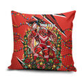 Personalized St. George Illawarra Dragons Rugby Christmas Pillow Cover Holiday Mascot Graphic Art Festive Lights Bow