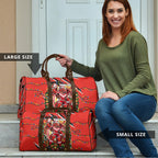 Personalized St. George Illawarra Dragons Rugby Christmas Travel Bag Holiday Mascot Graphic Art Festive Lights Bow