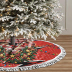 St. George Illawarra Dragons Rugby Christmas Tree Skirt Holiday Mascot Graphic Art Festive Lights Bow