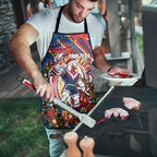 Personalized Sydney Roosters Rugby Christmas Apron Holiday Mascot Graphic Art Festive Lights Bow