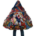 Personalized Sydney Roosters Rugby Christmas Cloak Holiday Mascot Graphic Art Festive Lights Bow