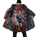 Personalized Sydney Roosters Rugby Christmas Cloak Holiday Mascot Graphic Art Festive Lights Bow