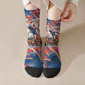 Personalized Sydney Roosters Rugby Christmas Crew Socks Holiday Mascot Graphic Art Festive Lights Bow