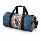 Personalized Sydney Roosters Rugby Christmas Duffle Bag Holiday Mascot Graphic Art Festive Lights Bow