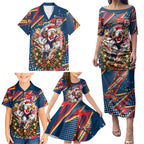 Personalized Sydney Roosters Rugby Christmas Family Matching Puletasi and Hawaiian Shirt Holiday Mascot Graphic Art Festive Lights Bow