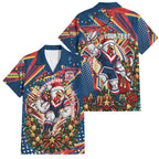 Personalized Sydney Roosters Rugby Christmas Family Matching Summer Maxi Dress and Hawaiian Shirt Holiday Mascot Graphic Art Festive Lights Bow