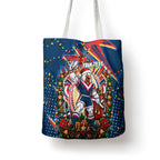 Personalized Sydney Roosters Rugby Christmas Tote Bag Holiday Mascot Graphic Art Festive Lights Bow