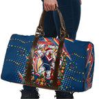 Personalized Sydney Roosters Rugby Christmas Travel Bag Holiday Mascot Graphic Art Festive Lights Bow