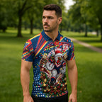 Personalized Sydney Roosters Rugby Christmas Zipper Polo Shirt Holiday Mascot Graphic Art Festive Lights Bow