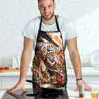 Personalized Wests Tigers Rugby Christmas Apron Holiday Mascot Graphic Art Festive Lights Bow