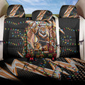 Personalized Wests Tigers Rugby Christmas Back Car Seat Cover Holiday Mascot Graphic Art Festive Lights Bow