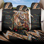 Personalized Wests Tigers Rugby Christmas Back Car Seat Cover Holiday Mascot Graphic Art Festive Lights Bow