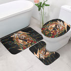 Personalized Wests Tigers Rugby Christmas Bathroom Set Holiday Mascot Graphic Art Festive Lights Bow
