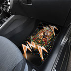 Personalized Wests Tigers Rugby Christmas Car Mats Holiday Mascot Graphic Art Festive Lights Bow