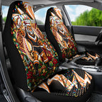 Personalized Wests Tigers Rugby Christmas Car Seat Cover Holiday Mascot Graphic Art Festive Lights Bow