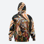 Personalized Wests Tigers Rugby Christmas Hoodie Holiday Mascot Graphic Art Festive Lights Bow
