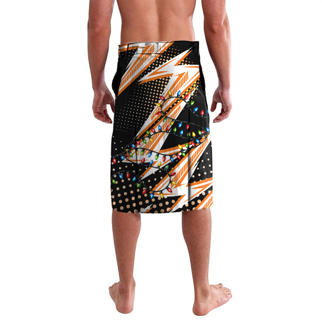 Personalized Wests Tigers Rugby Christmas Lavalava Holiday Mascot Graphic Art Festive Lights Bow