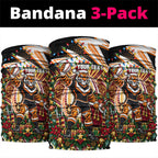 Personalized Wests Tigers Rugby Christmas Neck Gaiter Holiday Mascot Graphic Art Festive Lights Bow