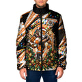 Personalized Wests Tigers Rugby Christmas Padded Jacket Holiday Mascot Graphic Art Festive Lights Bow