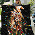 Personalized Wests Tigers Rugby Christmas Quilt Holiday Mascot Graphic Art Festive Lights Bow