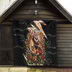 Personalized Wests Tigers Rugby Christmas Quilt Holiday Mascot Graphic Art Festive Lights Bow
