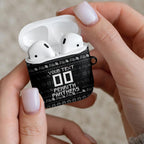 Personalized Penrith Panthers Christmas AirPods Case Australian Rugby Fans - Pixelated Ugly Xmas Pattern Mascot Santa