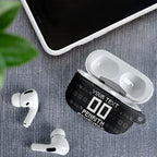 Personalized Penrith Panthers Christmas AirPods Case Australian Rugby Fans - Pixelated Ugly Xmas Pattern Mascot Santa