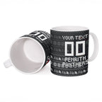 Personalized Penrith Panthers Christmas Ceramic Mug Australian Rugby Fans - Pixelated Ugly Xmas Pattern Mascot Santa
