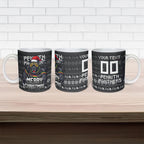 Personalized Penrith Panthers Christmas Ceramic Mug Australian Rugby Fans - Pixelated Ugly Xmas Pattern Mascot Santa