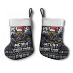 Penrith Panthers Christmas Stocking Australian Rugby Fans - Pixelated Ugly Xmas Pattern Mascot Santa