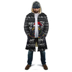 Personalized Penrith Panthers Christmas Cloak Australian Rugby Fans - Pixelated Ugly Xmas Pattern Mascot Santa