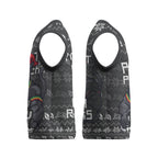 Personalized Penrith Panthers Christmas Knitted V-Neck Vest Australian Rugby Fans - Pixelated Ugly Xmas Pattern Mascot Santa