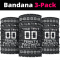 Personalized Penrith Panthers Christmas Neck Gaiter Australian Rugby Fans - Pixelated Ugly Xmas Pattern Mascot Santa