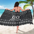 Personalized Penrith Panthers Christmas Sarong Australian Rugby Fans - Pixelated Ugly Xmas Pattern Mascot Santa