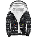 Personalized Penrith Panthers Christmas Sherpa Hoodie Australian Rugby Fans - Pixelated Ugly Xmas Pattern Mascot Santa