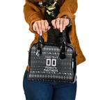 Personalized Penrith Panthers Christmas Shoulder Handbag Australian Rugby Fans - Pixelated Ugly Xmas Pattern Mascot Santa