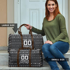 Personalized Penrith Panthers Christmas Travel Bag Australian Rugby Fans - Pixelated Ugly Xmas Pattern Mascot Santa