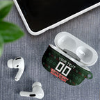 Personalized South Sydney Rabbitohs Christmas AirPods Case Australian Rugby Fans - Pixelated Ugly Xmas Pattern Mascot Santa