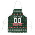 Personalized South Sydney Rabbitohs Christmas Apron Australian Rugby Fans - Pixelated Ugly Xmas Pattern Mascot Santa