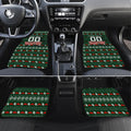 Personalized South Sydney Rabbitohs Christmas Car Mats Australian Rugby Fans - Pixelated Ugly Xmas Pattern Mascot Santa