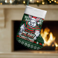 South Sydney Rabbitohs Christmas Stocking Australian Rugby Fans - Pixelated Ugly Xmas Pattern Mascot Santa