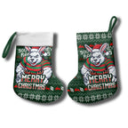 South Sydney Rabbitohs Christmas Stocking Australian Rugby Fans - Pixelated Ugly Xmas Pattern Mascot Santa