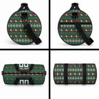 Personalized South Sydney Rabbitohs Christmas Duffle Bag Australian Rugby Fans - Pixelated Ugly Xmas Pattern Mascot Santa