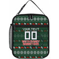Personalized South Sydney Rabbitohs Christmas Lunch Bag Australian Rugby Fans - Pixelated Ugly Xmas Pattern Mascot Santa